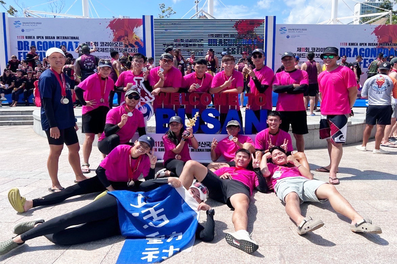 嘉藥水活社是台灣唯一參加釜山國際龍舟賽的大學隊伍