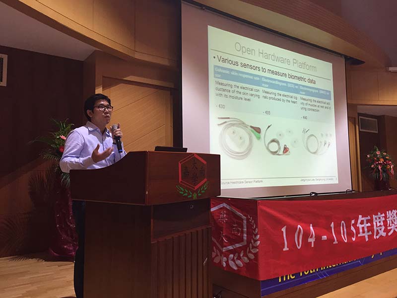 韓國Sangmyung University之Prof. Jong-Hyouk Lee演講Open Source Healthcare Sensor Platform
