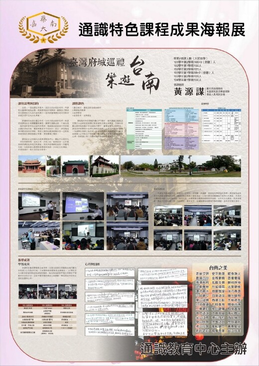 104-2學期通識課程特色海報展—樂遊台南