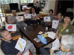 Student interns from the Department of Senior Citizen Service Management at a Japanese elderly care organization