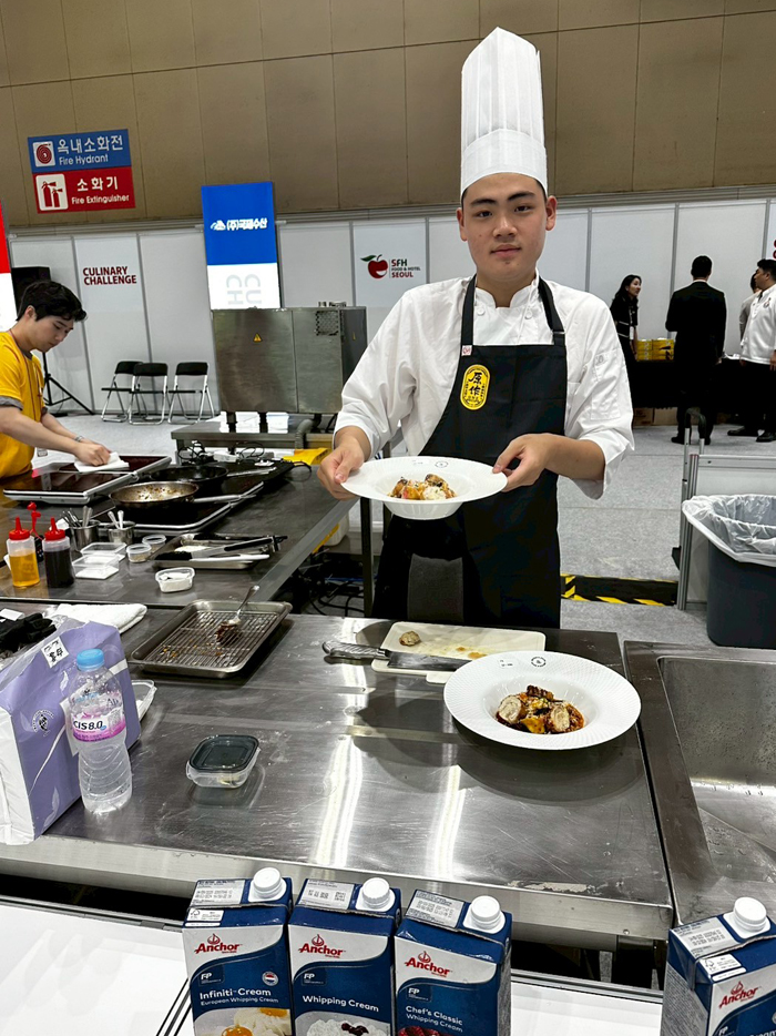 嘉藥餐旅孫明琮在新鮮義大利麵項目拿下銀牌