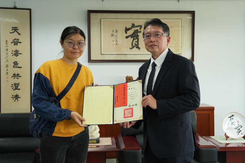 嘉藥保營系學生吳孟儒是今年營養師高考榜首