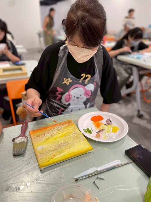 「藝文工作坊」療癒手作系列~藝術療癒 ▸ 肌理畫創作