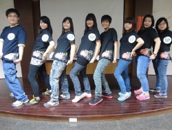 Display of uniforms designed by the Student Association