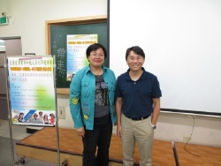 Ms. Chu Wen-Hui of the Public Television Service delivers a presentation on planning and producing children's television programs