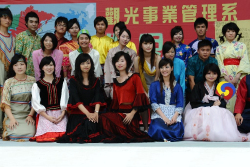 Display of costumes from all nations for Tourism Week