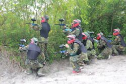 Outside school activity (paintball practice shooting)